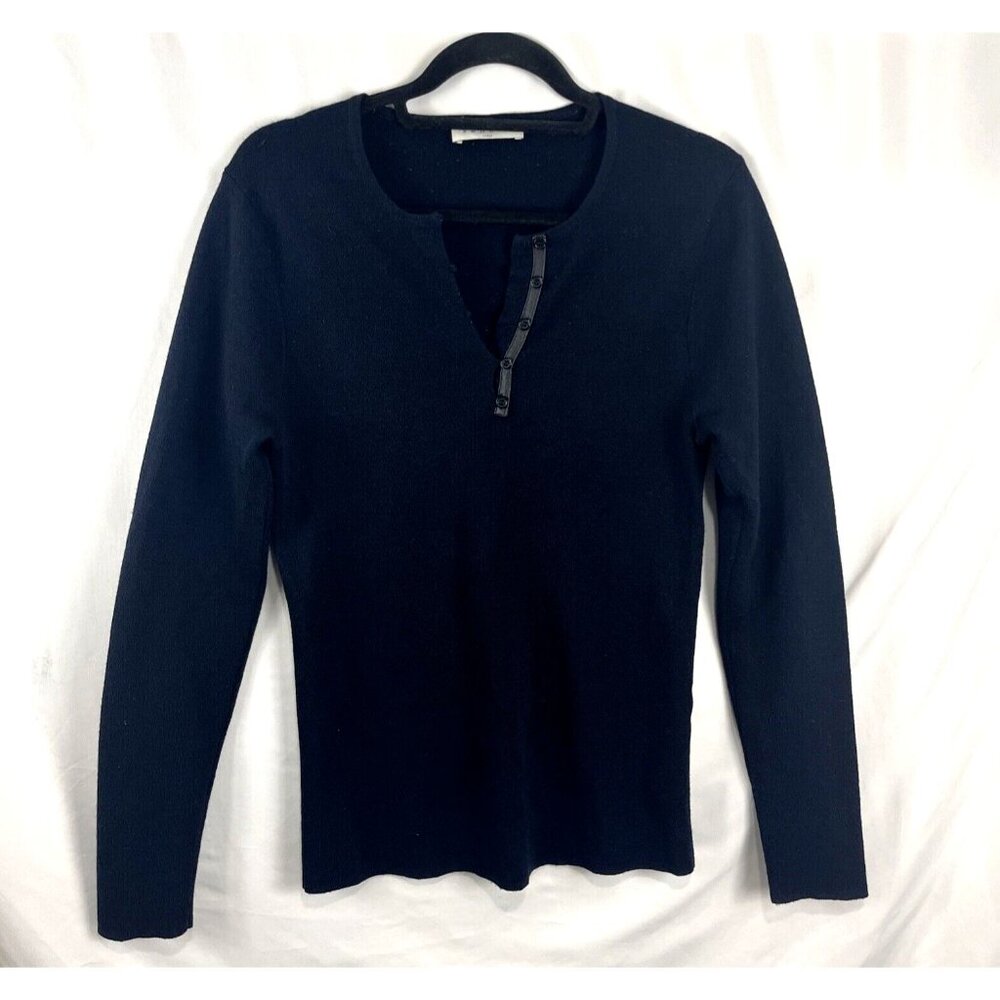 Sandro Paris Cotton Navy Sweater Womens Size S